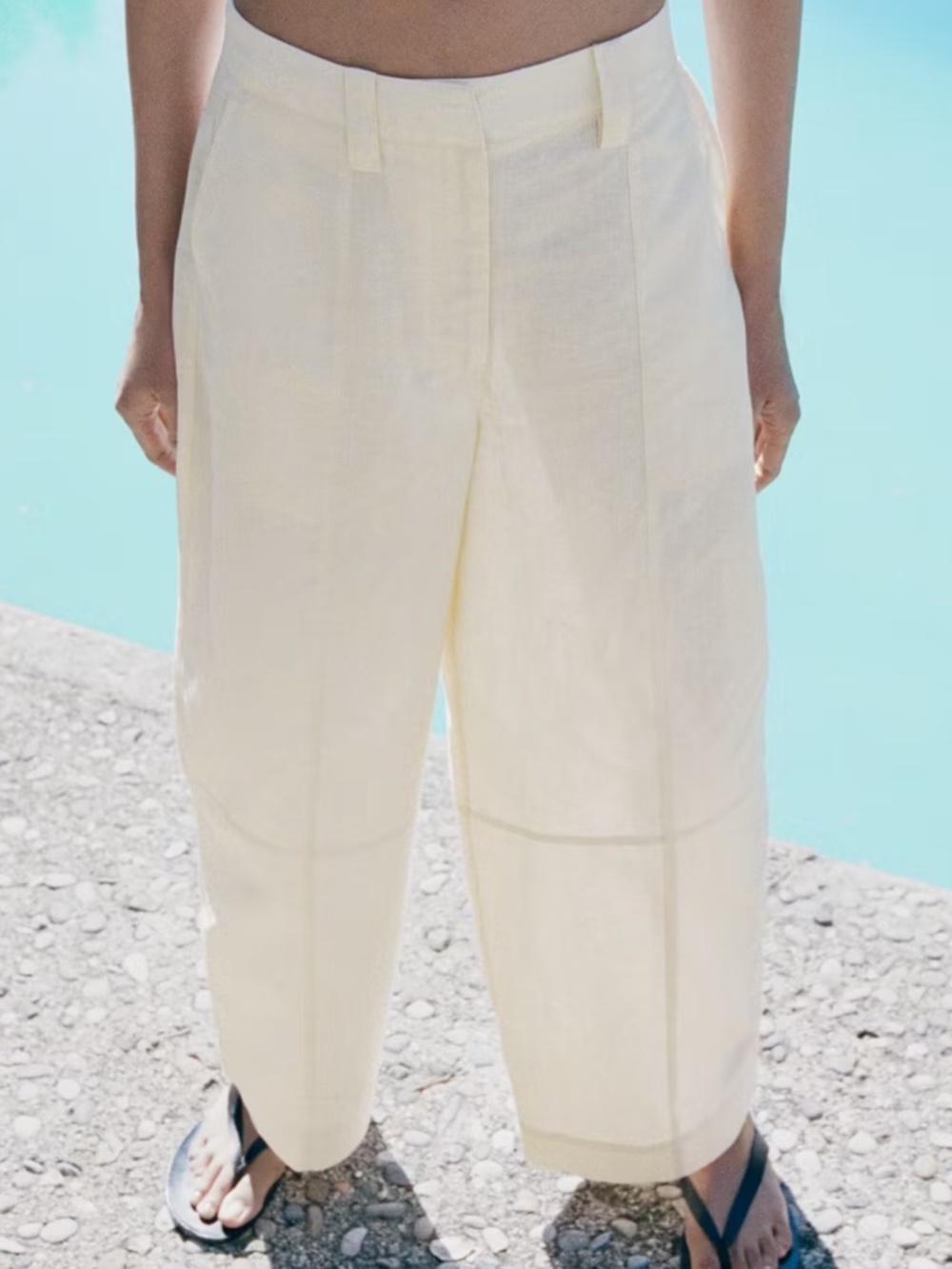 Linen balloon pants